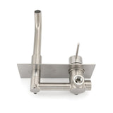 Darrahopens Furniture > Bathroom > Shower Heads & Screens WELS Round Wall Mounted Basin Vanity Mixer Bath Tub Faucet Spout Brushed Nickel