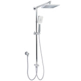 Darrahopens Furniture > Bathroom > Shower Heads & Screens WELS Square Chrome Shower 8" Rainfall Head 3 Mode Handheld Sliding Rail Wall Arm Set