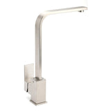Darrahopens Furniture > Bathroom > Shower Heads & Screens WELS Square Kitchen Sink Laundry Mixer 360º Swivel Faucet Tap Set Brushed Nickel
