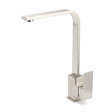Darrahopens Furniture > Bathroom > Shower Heads & Screens WELS Square Kitchen Sink Laundry Mixer 360º Swivel Faucet Tap Set Brushed Nickel