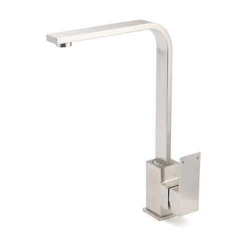 Darrahopens Furniture > Bathroom > Shower Heads & Screens WELS Square Kitchen Sink Laundry Mixer 360º Swivel Faucet Tap Set Brushed Nickel