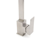 Darrahopens Furniture > Bathroom > Shower Heads & Screens WELS Square Kitchen Sink Laundry Mixer 360º Swivel Faucet Tap Set Brushed Nickel