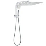 Darrahopens Furniture > Bathroom > Shower Heads & Screens WELS Square Twin Shower Head Chrome 16" Large 3 Mode Handheld Diverter Wall Arm Set