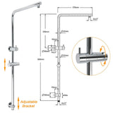 WELS Twin Shower Set 10" Rainfall Head 3 Modes Handheld Rose Silde Rail Chrome Round Mixer | darrahopens.com.au Premium AU Stock