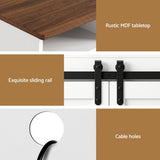 Darrahopens Furniture > Bathroom > Sinks Artiss Buffet Sideboard Cabinet 150cm 3-Tier Kitchen Storage Sliding Doors White In Australia - Darrahopens