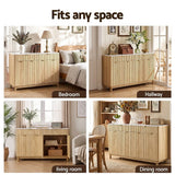 Darrahopens Furniture > Bathroom > Sinks Artiss Buffet Sideboard Cabinet Kitchen Storage Cupboard Marble 2 Drawers Pine In Australia - Darrahopens