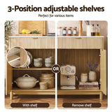 Darrahopens Furniture > Bathroom > Sinks Artiss Buffet Sideboard Cabinet Kitchen Storage Cupboard Marble 2 Drawers Pine In Australia - Darrahopens