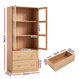 Darrahopens Furniture > Bathroom > Sinks Artiss Buffet Sideboard Cabinets X2 180cm Hutch Storage Kitchen Drawer Door Wood In Australia - Darrahopens