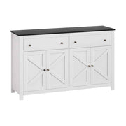 Darrahopens Furniture > Bathroom > Sinks Artiss Buffet Sideboard Storage Cabinet Kitchen Cupboard 2 Drawers 140CM Black In Australia - Darrahopens