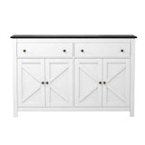 Darrahopens Furniture > Bathroom > Sinks Artiss Buffet Sideboard Storage Cabinet Kitchen Cupboard 2 Drawers 140CM Black In Australia - Darrahopens