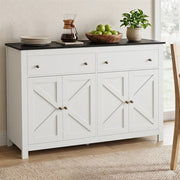 Darrahopens Furniture > Bathroom > Sinks Artiss Buffet Sideboard Storage Cabinet Kitchen Cupboard 2 Drawers 140CM Black In Australia - Darrahopens