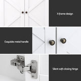 Darrahopens Furniture > Bathroom > Sinks Artiss Buffet Sideboard Storage Cabinet Kitchen Cupboard 2 Drawers 140CM Black In Australia - Darrahopens