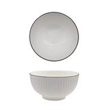 Darrahopens Furniture > Bathroom > Sinks bulk 24 Sorrento Porcelain Embossed Bowl w Black Rim 6.5'' 16cm