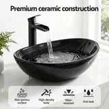 Darrahopens Furniture > Bathroom > Sinks Cefito Bathroom Basin Ceramic Vanity Sink Hand Wash Bowl 41x34cm