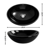 Darrahopens Furniture > Bathroom > Sinks Cefito Bathroom Basin Ceramic Vanity Sink Hand Wash Bowl 41x34cm