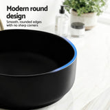 Darrahopens Furniture > Bathroom > Sinks Cefito Bathroom Basin Ceramic Vanity Sink Vessel Bowl Wash Matte Black Round Countertop
