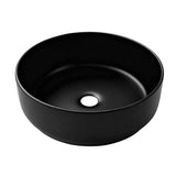 Darrahopens Furniture > Bathroom > Sinks Cefito Bathroom Basin Ceramic Vanity Sink Vessel Bowl Wash Matte Black Round Countertop