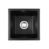 Darrahopens Furniture > Bathroom > Sinks Cefito Kitchen Sink 38x38cm Granite Stone Sink Single Bowl Black