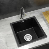 Darrahopens Furniture > Bathroom > Sinks Cefito Kitchen Sink 38x38cm Granite Stone Sink Single Bowl Black