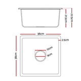 Darrahopens Furniture > Bathroom > Sinks Cefito Kitchen Sink 38x38cm Granite Stone Sink Single Bowl Black