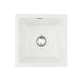 Darrahopens Furniture > Bathroom > Sinks Cefito Kitchen Sink 38x38cm Granite Stone Sink Single Bowl White