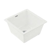 Darrahopens Furniture > Bathroom > Sinks Cefito Kitchen Sink 38x38cm Granite Stone Sink Single Bowl White