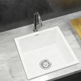 Darrahopens Furniture > Bathroom > Sinks Cefito Kitchen Sink 45x45cm Granite Stone Sink Single Bowl White