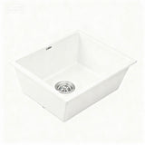 Darrahopens Furniture > Bathroom > Sinks Cefito Kitchen Sink 55x45cm Granite Stone Sink Single Bowl White