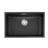 Darrahopens Furniture > Bathroom > Sinks Cefito Kitchen Sink 70x45cm Granite Stone Sink Single Bowl Black