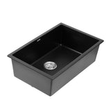 Darrahopens Furniture > Bathroom > Sinks Cefito Kitchen Sink 70x45cm Granite Stone Sink Single Bowl Black