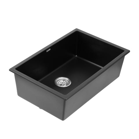 Darrahopens Furniture > Bathroom > Sinks Cefito Kitchen Sink 70x45cm Granite Stone Sink Single Bowl Black