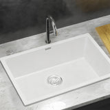 Darrahopens Furniture > Bathroom > Sinks Cefito Kitchen Sink 70x45cm Granite Stone Sink Single Bowl White