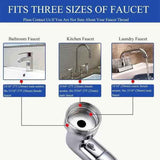 Darrahopens Furniture > Bathroom > Tap & Sink Accessories 1080 Degree Rotation Rotatable faucet extender + 2 water outlet modes, 1080 degree rotation, splash reduction, Silver Finish In Australia - Darrahopens