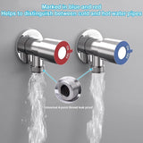 2 pcs Stainless Steel Faucet Angle Valve 1/2' Angle Valve Angle Control Valve For Bathroom, Kitchen, Toilet (Blue, Red) | darrahopens.com.au Premium AU Stock