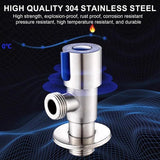 2 pcs Stainless Steel Faucet Angle Valve 1/2' Angle Valve Angle Control Valve For Bathroom, Kitchen, Toilet (Blue, Red) | darrahopens.com.au Premium AU Stock
