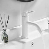 Darrahopens Furniture > Bathroom > Tap & Sink Accessories Bathroom Faucet, Stainless Steel Sink Faucet, Water-Saving Flow, Splash Reduction, Ceramic Cartridge, White Finish In Australia - Darrahopens