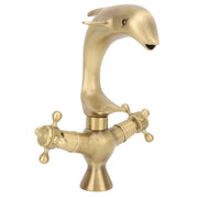Darrahopens Furniture > Bathroom > Tap & Sink Accessories Bathroom Sink Faucet Copper Antique Dolphin Double Lever Washbasin Mixer Tap for Kitchen Toilet Bathtub In Australia - Darrahopens