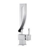 Darrahopens Furniture > Bathroom > Tap & Sink Accessories Brass Basin Faucet, Retro Waterfall Hot and Cold Bathroom Faucet, Silver