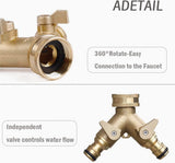 Darrahopens Furniture > Bathroom > Tap & Sink Accessories Brass Tap Connector 2-Way with Single Valves Yellow