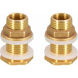 Darrahopens Furniture > Bathroom > Tap & Sink Accessories Brass Water Connection 1/2 Inch 4.2cm Feed Through for Faucet Barrel Rainwater Tanks