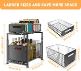 CARLA HOME 2- Pack Under Sink Organizer with Sliding Drawers & Height Adjustable for Kitchen Bathroom Cabinet Organization | darrahopens.com.au Premium AU Stock