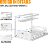 CARLA HOME 2 Tier Under Sink Organiser with Sliding Drawers for Kitchen & Bathroom | darrahopens.com.au Premium AU Stock