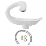 Darrahopens Furniture > Bathroom > Tap & Sink Accessories Copper Basin Faucet Multipurpose Modern Simple Exquisite Adjustable Cold Hot Water Bathroom Sink Faucet for Bathroom White In Australia - Darrahopens