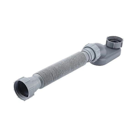 Darrahopens Furniture > Bathroom > Tap & Sink Accessories Gray Low Profile 1 1/2 Inch P-Trap Flexible Bathtub Shower Drain Pipe Freestanding Bathtub Drain