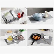 Darrahopens Furniture > Bathroom > Tap & Sink Accessories Silicone Kitchen Sink Divider Mat – Heat Resistant Counter Protection Pad for Double Basin, Dishwasher Safe(Grey) In Australia - Darrahopens