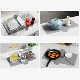 Darrahopens Furniture > Bathroom > Tap & Sink Accessories Silicone Kitchen Sink Divider Mat – Heat Resistant Counter Protection Pad for Double Basin, Dishwasher Safe(Grey) In Australia - Darrahopens