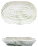 Darrahopens Furniture > Bathroom > Tap & Sink Accessories Soap Dish - Ceramic Soap Dish - Non-Slip Marble Soap Dish - Bathroom Soap Holder - Suitable for Bathrooms, Shower Rooms, Kitchens and Travel - Green