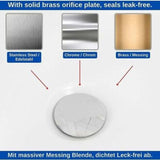 Darrahopens Furniture > Bathroom > Tap & Sink Accessories Universal Bathtub Stopper Ø70mm Adjustable Height Double Seal Chrome Brass Stainless Compatible with Most Sinks and Bathtubs