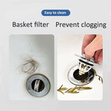 Universal Sink Drain Filter, Anti-Blocked Stainless Steel Sink Plug Push-In Stopper, Sink Plug, Anti-Odor Hair Filter | darrahopens.com.au Premium AU Stock