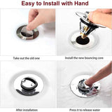 Darrahopens Furniture > Bathroom > Tap & Sink Accessories Universal Sink Drain Filter Stainless Steel Hair Catcher, 1.33 to 1.49 in